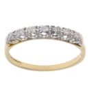 18ct Yellow Gold 0.20ct Brilliant Cut Diamond Half Eternity Ring