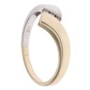 9ct Yellow and White Gold 0.02ct Diamond Wishbone Ring