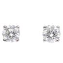 18ct White Gold 0.70ct Brilliant Cut Diamond Stud Earrings