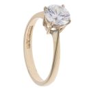 9ct Yellow Gold Cubic Zirconia Solitaire Ring