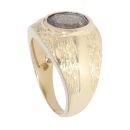 9ct Yellow Gold Labradorite Signet Ring