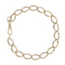 9ct Yellow Gold Curb Bracelet 9"