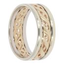 9ct Yellow and White Gold Celtic Band