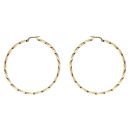 14ct Yellow Gold Twist Hoop Earrings