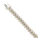 9ct Yellow Gold 3.00ct Brilliant Cut Diamond Bracelet 7"