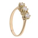 18ct Yellow Gold 0.75ct Brilliant Cut Diamond Trilogy Ring