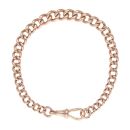 9ct Rose Gold Graduating Albert Bracelet 8.5"