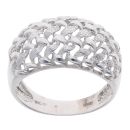 9ct White Gold Lattice Ring