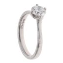 Platinum 0.75ct Brilliant Cut Diamond Twist Solitaire Ring