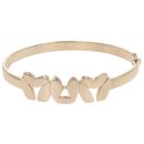 9ct Yellow Gold Mum Hinged Bangle