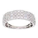 18ct White Gold 1.00ct Diamond Cluster Ring
