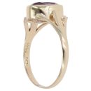 9ct Yellow Gold Amethyst Solitaire Ring