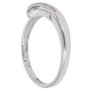 9ct White Gold 0.05ct Diamond Wishbone Ring