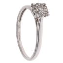 9ct White Gold 0.25ct Brilliant Cut Diamond Cluster Ring