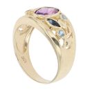 9ct Yellow Gold Multi Gemstone Ring
