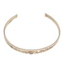 9ct Yellow Gold Garnet Swirls Torque Bangle