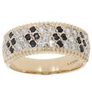 9ct Yellow Gold Cubic Zirconia and Sapphire Fancy Ring