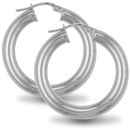 Mint Of London 925 Silver Polished Hoop Earrings
