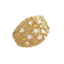 9ct Yellow Gold Cubic Zirconia Nugget Ring