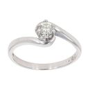 18ct White Gold 0.20ct Diamond Twist Solitaire Ring