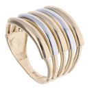 14ct Yellow And White Gold Five Row Ring