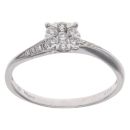 18ct White Gold 0.31ct Brilliant Cut Diamond Cluster Ring