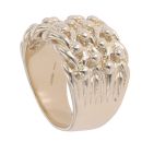 9ct Yellow Gold Four Row Keeper Ring