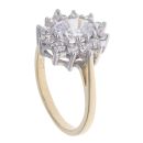 9ct Yellow Gold Cubic Zirconia Cluster Ring