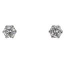 18ct White Gold 1.00ct Brilliant Cut Diamond Stud Earrings