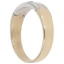 14ct Yellow and White Gold Cubic Zirconia Solitaire Ring