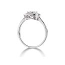 9ct White Gold 0.20ct Diamond Square Cluster Ring