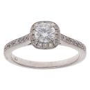 18ct White Gold 0.66ct Brilliant Cut Diamond Cluster Ring