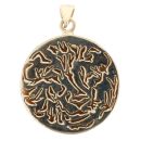 9ct Yellow Gold Tiger's Eye Pendant