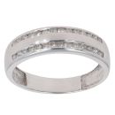 18ct White Gold 0.25ct Diamond Two Row Ring