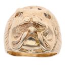 9ct Yellow Gold Bulldog Ring