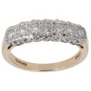 9ct Yellow Gold 0.50ct Brilliant Cut Diamond Half Eternity Ring