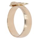 9ct Yellow Gold Ruby Bull Ring