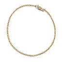 9ct Yellow, White And Rose Gold Woven Bracelet 7"