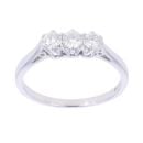 18ct White Gold 0.50ct Diamond Trilogy Ring