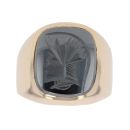 9ct Yellow Gold Hematite Centurion Signet Ring