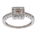 9ct White Gold 0.35ct Diamond Cluster Ring