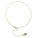 Silver Gold Plated Station Bracelet 7.5"