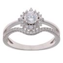 Silver Cubic Zirconia Stoneset Cluster Ring by Icesia