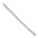 Silver Cubic Zirconia Cuban Bracelet 8.5"