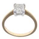 18ct Yellow Gold 1.70ct Princess Cut Diamond Solitaire Ring