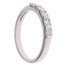 18ct White Gold 0.50ct Princess Cut Diamond Five Stone Ring