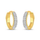 22ct Yellow Gold Pave Diamond-Cut Hoops
