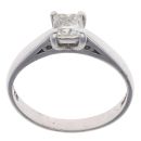 18ct White Gold 0.58ct Princess Cut Diamond Solitaire Ring