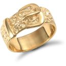 9ct Yellow Gold Buckle Ring
