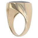 9ct Yellow Gold Hematite Centurian Oval Signet Ring